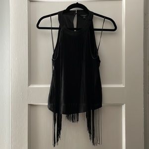 GUESS -  black fringe going out tank/blouse!